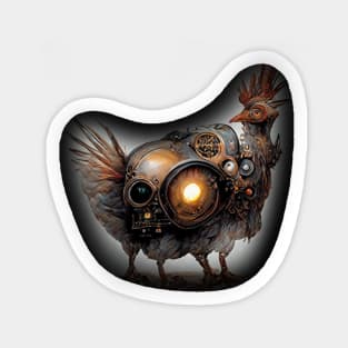 Robotic Steampunk Chicken Sticker